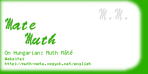 mate muth business card